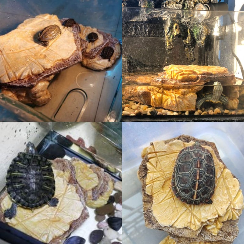 kathson Resin Basking Platform for Turtles,Tortoise Climbing Ramp Resting Terrace,Reptile Hides Caves,Aquarium Decorations,Climb Hideout Rock for Bearded Dragon Geckos Newts Lizards - Image 5